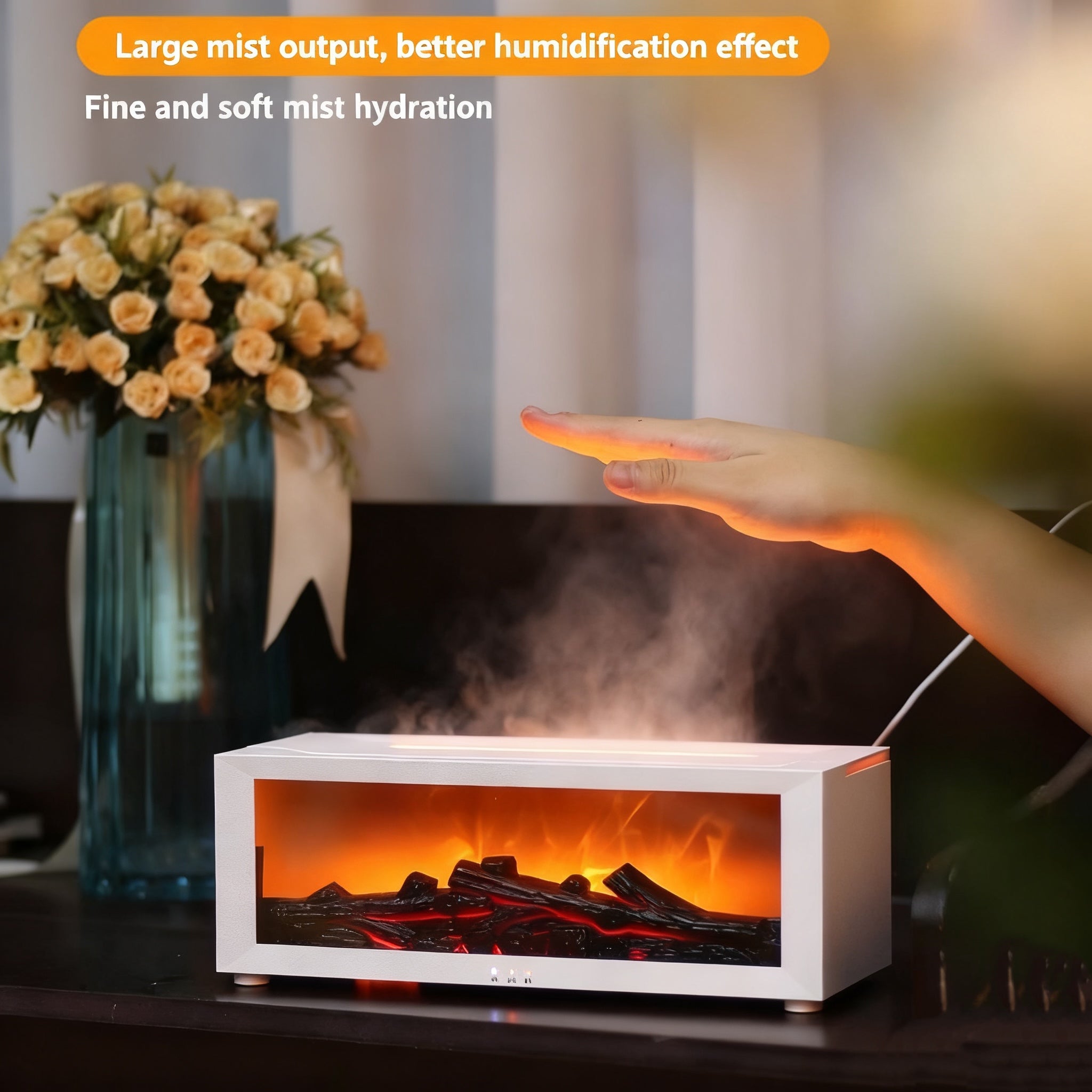Multi-color fireplace