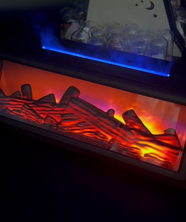 Multi-color fireplace