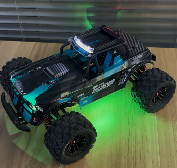 Remote-controlled off-road racing car